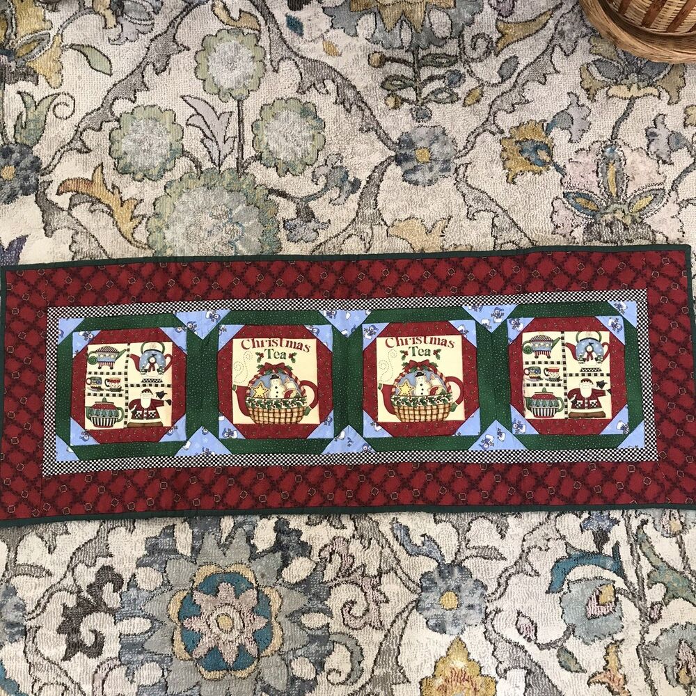 New Handmade Quilted Christmas Table Runner 15 in X 41 in (approximately)